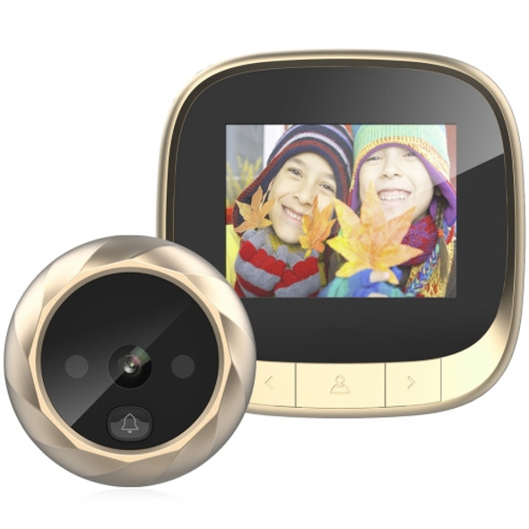 DD3 2.4 inch TFT Screen 0.3MP Security Digital Door Viewer, Support Infrared Night Vision & 90 Degrees Wide Angle (Gold)