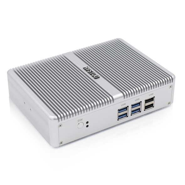 HYSTOU H2 Windows / Linux System Mini PC, Intel Core I5-7267U Dual Core Four Threads up to 3.50GHz, Support mSATA 3.0, 8GB RAM DDR3 + 512GB SSD (White)