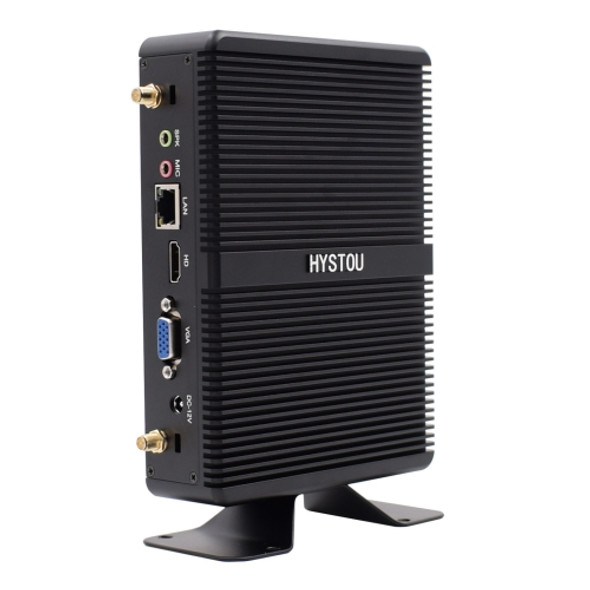 HYSTOU H2 Windows / Linux System Mini PC, Intel Core I5-7267U Dual Core Four Threads up to 3.50GHz, Support mSATA 3.0, 4GB RAM DDR3 + 256GB SSD (Black)