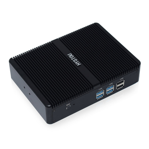 HYSTOU H2 Windows / Linux System Mini PC, Intel Core I3-7167U Dual Core Four Threads up to 2.80GHz, Support mSATA 3.0, 16GB RAM DDR4 + 256GB SSD 500GB HDD (Black)