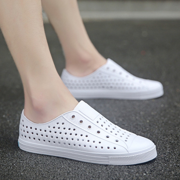 Summer Couple Beach Shoes Cave Shoes Breathable Anti-Skid Shoes Casual Sneakers, Size: 36(White)