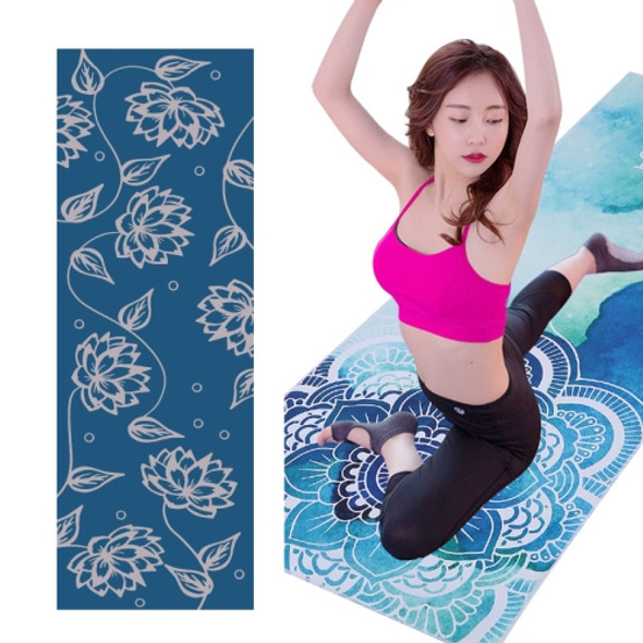Printed Soft Yoga Mat Non-Slip Yoga Towel, Size: 185 x 65cm(Golden Lotus)
