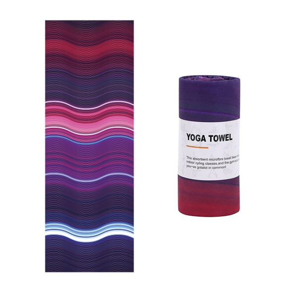 Printed Soft Yoga Mat Non-Slip Yoga Towel, Size: 185 x 65cm(Colorful Waves)