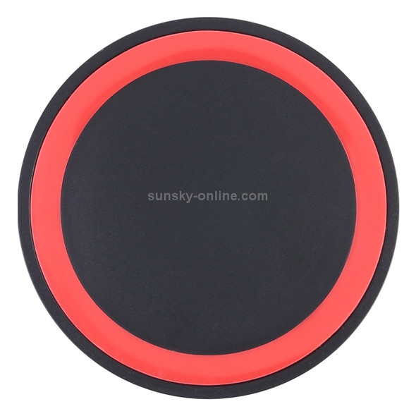 Qi Standard Wireless Charging Pad, for iPhone 8 / 8 Plus / X &  Samsung / Nokia / HTC and Other Mobile Phones (Black + Red)