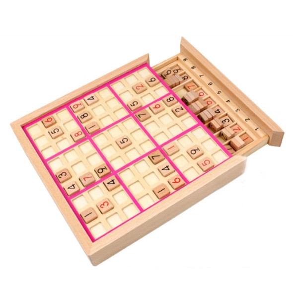 Sudoku Nine Square Grid Game Board Children Logical Thinking Puzzle Board Game(Pink)