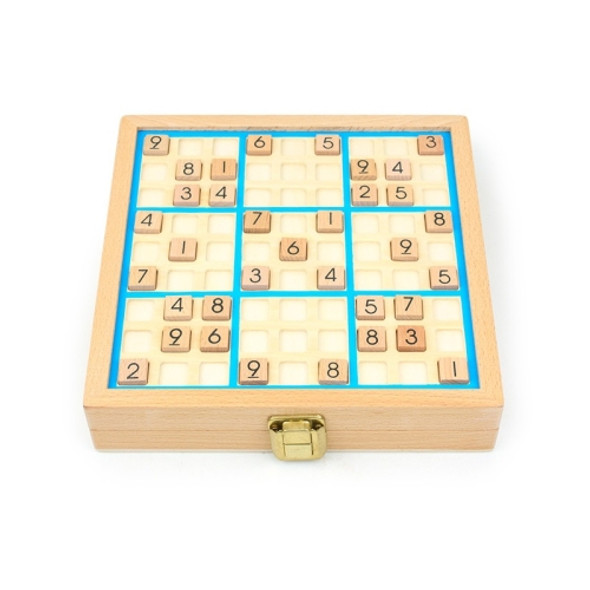 3 In1 Children Multifunctional Sudoku Board Game Puzzle Board Game(Blue)