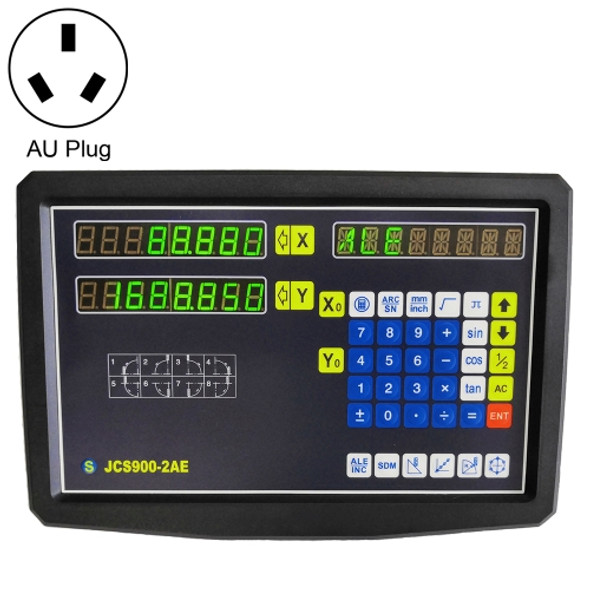 JCS900-2AE Two Axes Digital Readout Display Milling Lathe Machine, AU Plug