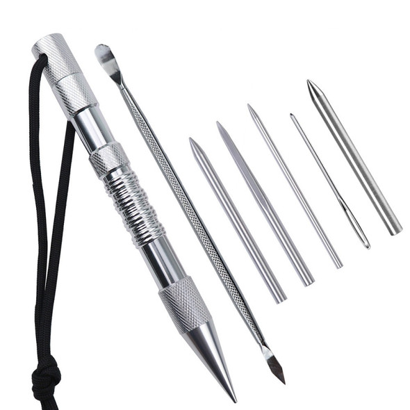 Umbrella Rope Needle Marlin Spike Bracelet DIY Weaving Tool, Specification: 7 PCS / Set Silver