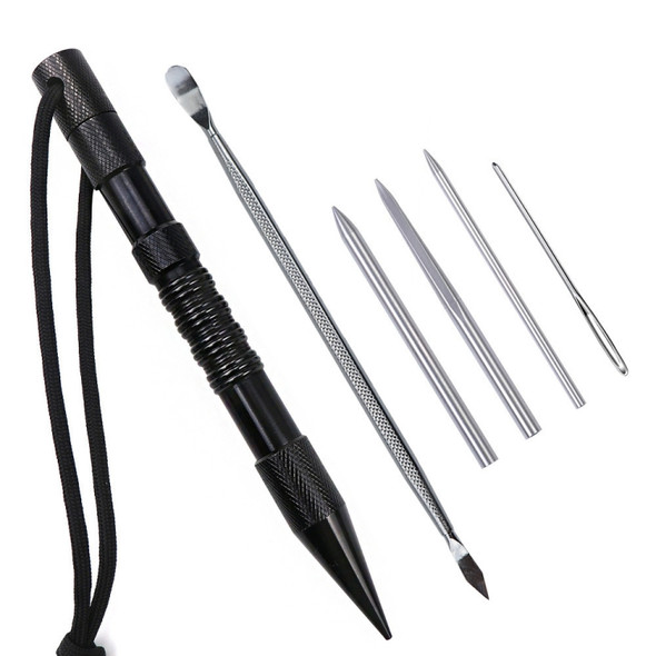 Umbrella Rope Needle Marlin Spike Bracelet DIY Weaving Tool, Specification: 6 PCS / Set Black