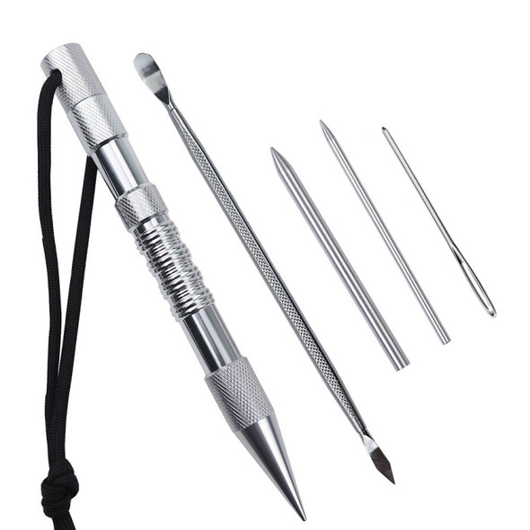 Umbrella Rope Needle Marlin Spike Bracelet DIY Weaving Tool, Specification: 5 PCS / Set Silver