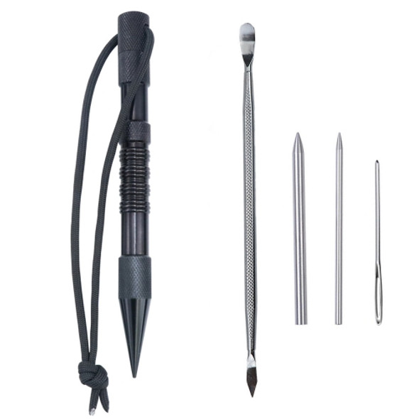 Umbrella Rope Needle Marlin Spike Bracelet DIY Weaving Tool, Specification: 5 PCS / Set Black