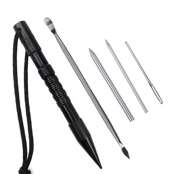 Umbrella Rope Needle Marlin Spike Bracelet DIY Weaving Tool, Specification: 5 PCS / Set Black