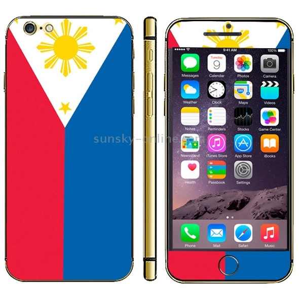 Philippine Flag Pattern Mobile Phone Decal Stickers for iPhone 6 Plus & 6S Plus