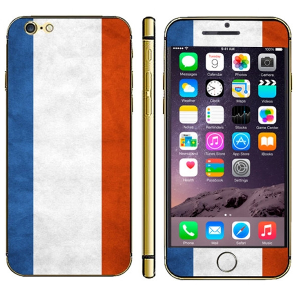 French Flag Pattern Mobile Phone Decal Stickers for iPhone 6 Plus & 6S Plus