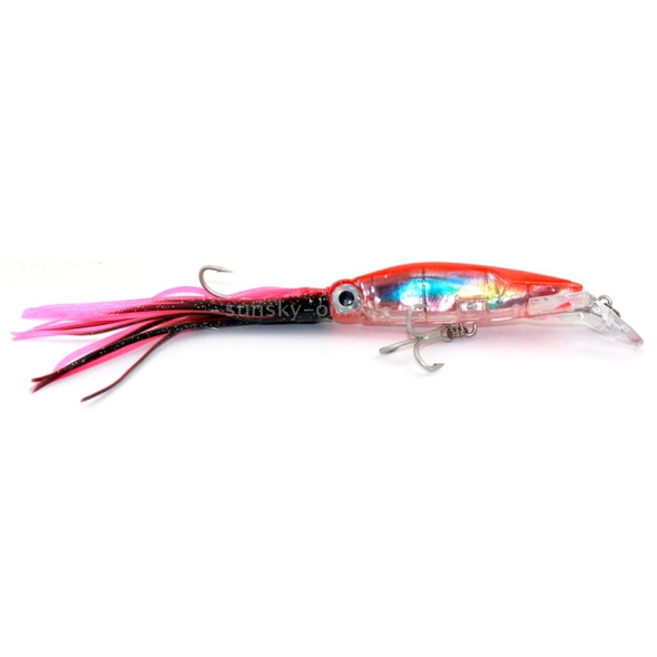 HENGJIA Octopus Shape Artificial Fishing Lures Bionic Fishing Bait with Hooks, Length: 24 cm, Random Color Delivery