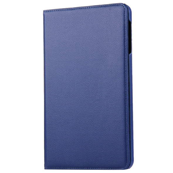 For Galaxy Tab A 10.1 / T580 Litchi Texture Horizontal Flip 360 Degrees Rotation Leather Case with Holder(Dark Blue)