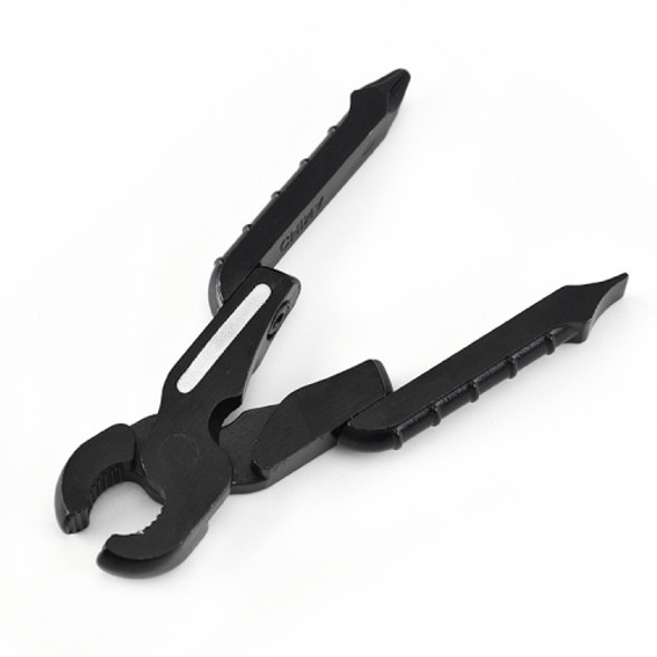 9 In1 Multifunctional Stainless Steel Folding Pliers EDC Outdoor Tools, Specification: Black Pliers
