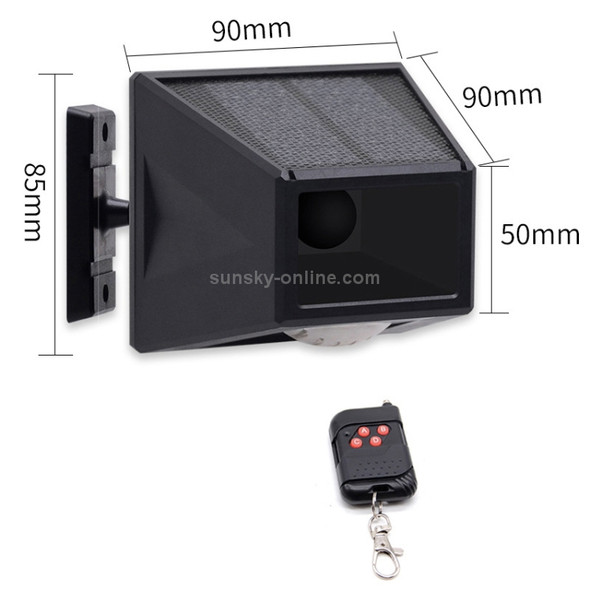 N911F 129dB Wireless Remote Control Solar Human Body Induction Sound Light Alarm