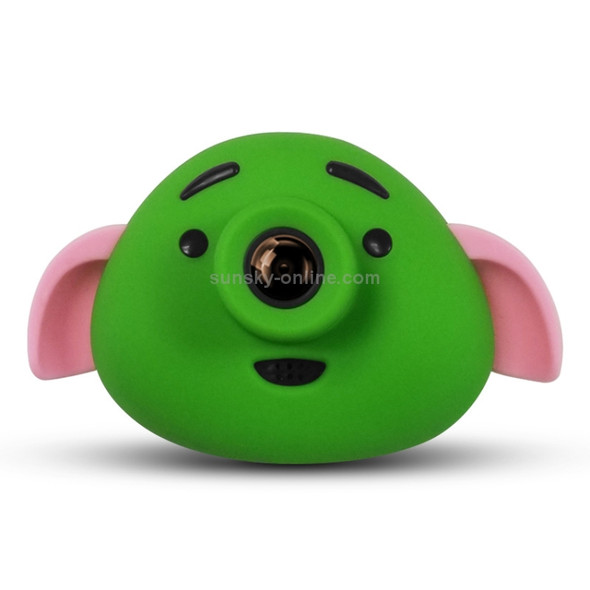 Cartoon Pig 0.3 Mega Pixel Dual-Camera 1.8 inch Screen Digital Camera for Children(Green)