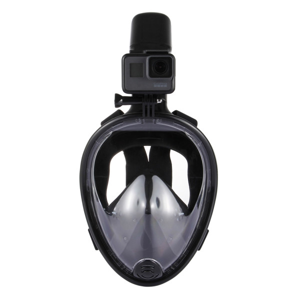 PULUZ 220mm Tube Water Sports Diving Equipment Full Dry Snorkel Mask for GoPro HERO6 /5 /5 Session /4 Session /4 /3+ /3 /2 /1, Xiaoyi and Other Action Cameras, S/M Size(Black)