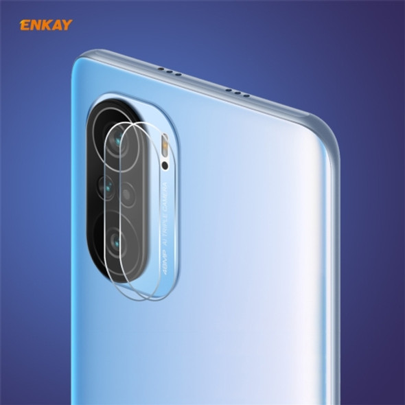 For Xiaomi Mi 11X / 11X Pro / 11i 2 PCS Hat-Prince ENKAY 0.2mm 9H 2.15D Round Edge Rear Camera Lens Tempered Glass Film Protector