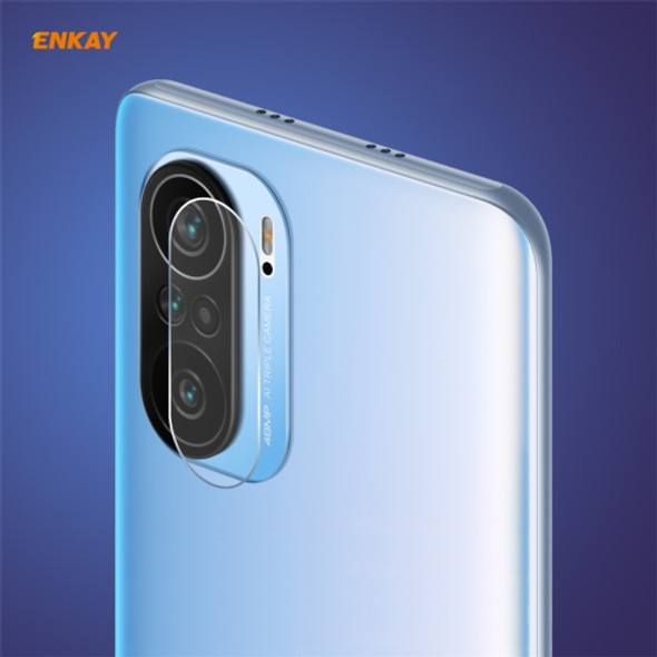 For Xiaomi Poco F3 Hat-Prince ENKAY 0.2mm 9H 2.15D Round Edge Rear Camera Lens Tempered Glass Film Protector