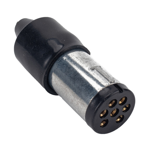 A4059 12V 7Pin Aluminum AU Plug Socket Wiring Connector Adapter Plug Socket for Trailer / RV