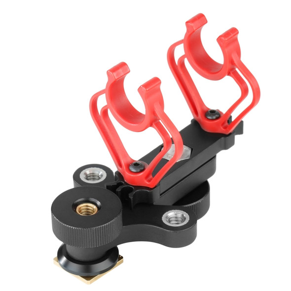 BOYA BY-C30 Camera Microphone Shock Mount Holder Clip with Hot Shoe(Red)