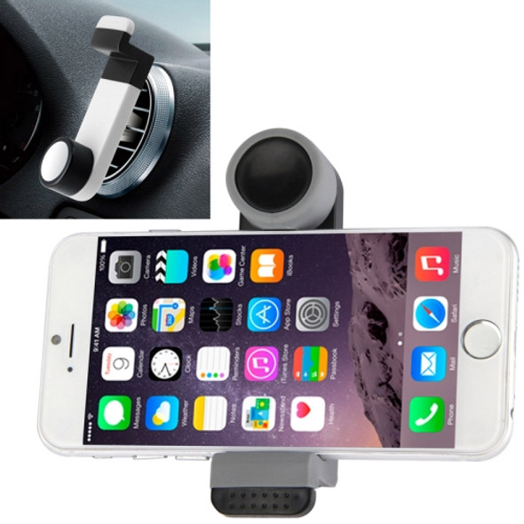 Portable Air Vent Car Mount Holder, For iPhone, Galaxy, Sony, Lenovo, HTC, Huawei, and other Smartphones (Black + Grey)
