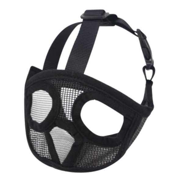 Pet Bulldog Mouth Cover Mask Pet Supplies，Full Net Cover Version, Size:M(Black)