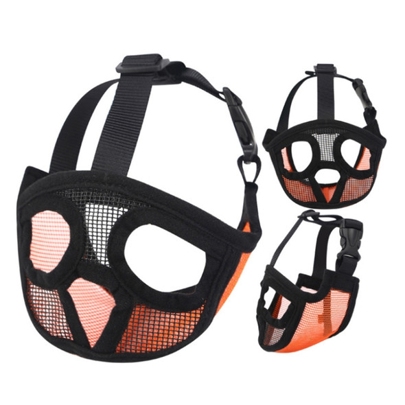 Pet Bulldog Mouth Cover Mask Pet Supplies，Full Net Cover Version, Size:M(Gray)