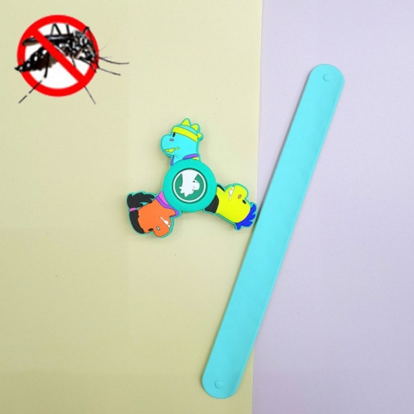 2 PCS Cartoon Rotating Mosquito Repellent Bracelet Children Silicone Outdoor Anti Mosquito Patting Ring(Dragon - Green)