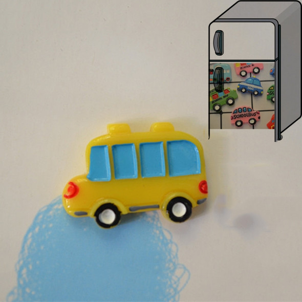 10 PCS Resin DIY Simulation Car Fridge Magnet Home Decoration(Minibus)