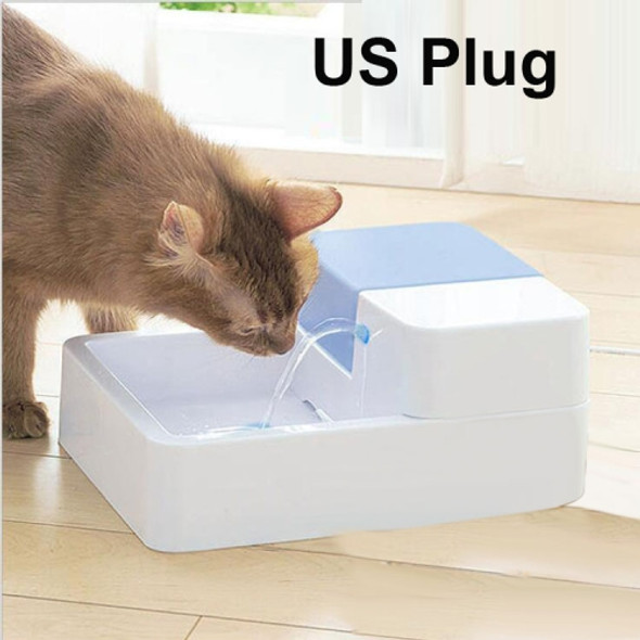 Pet aAutomatic Water Dispenser Cat Teddy Dog General Circulation Dog Feeder, Plug Type:US(White)