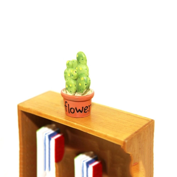 10 PCS Mini Cute Potted Artificial Plant Flower Miniature Doll House Decoration Accessories(Flower)