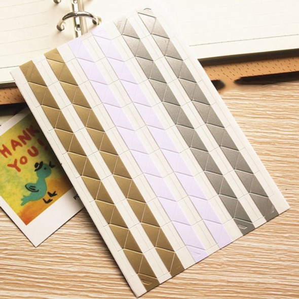 5 PCS DIY Handmade Album Accessories Fixed Photo Stickers(Gold and Silver)