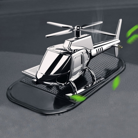 In-Car Odor-Removing Decorations Car-Mounted Helicopter-Shaped Aromatherapy Decoration Products Specification： Silver/No Aromatherapy Core