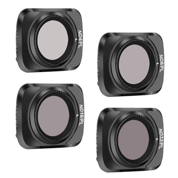 STARTRC 1107616 4 PCS ND4PL / ND8PL / ND16PL / ND32PL Drone Lens Filter for DJI Mavic Air 2 (Black)