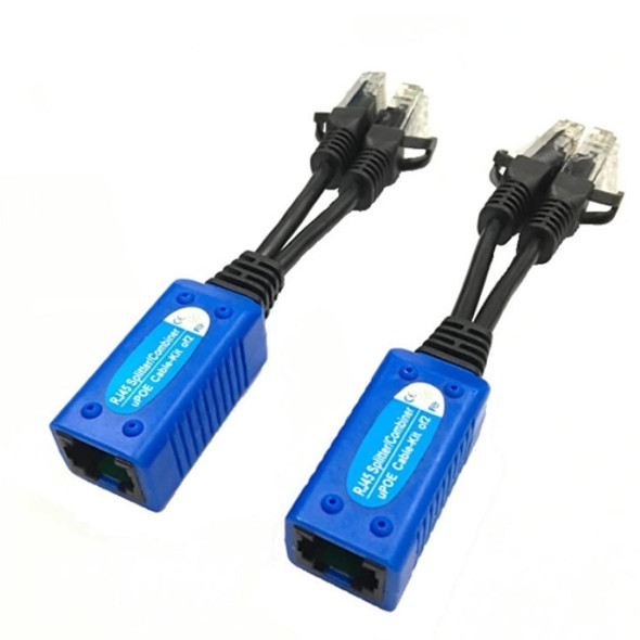 2 PCS Anpwoo UPOE01 Spliceable 2 in 1 POE (Power + Ethernet) Passive Twisted Transceiver