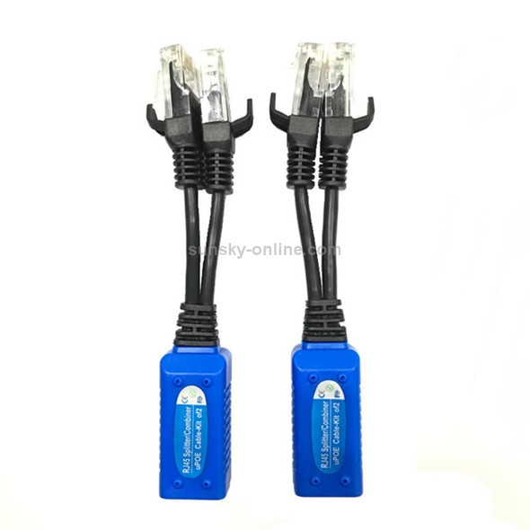2 PCS Anpwoo UPOE01 Spliceable 2 in 1 POE (Power + Ethernet) Passive Twisted Transceiver