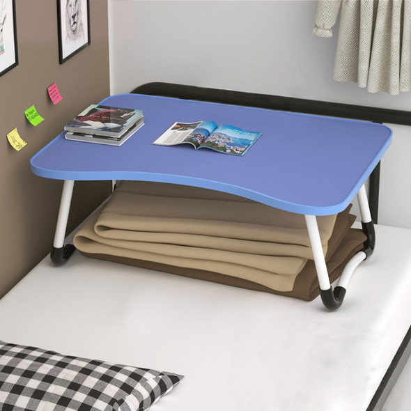 W-shaped Non-slip Legs Adjustable Folding Portable Laptop Desk without Card Slot (Dark Blue)