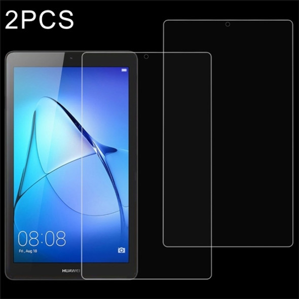 2 PCS for  HUAWEI MediaPad T3 7.0 inch 0.3mm 9H Surface Hardness Full Screen Tempered Glass Screen Protector