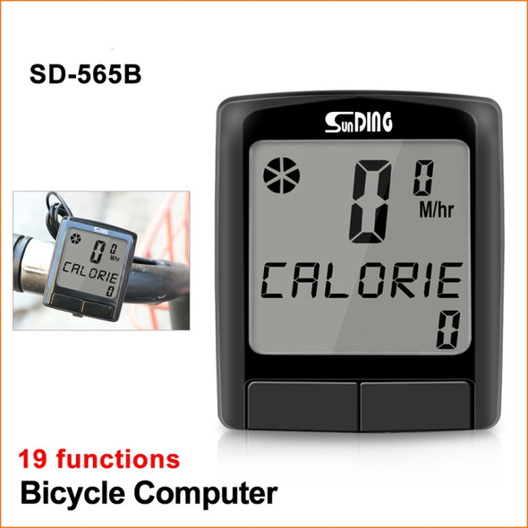 SUNDING SD-565B Wired Waterproof Bicycle Computer Bike Speedometer MTB Cycling LCD Digital Display Odometer Stopwatch