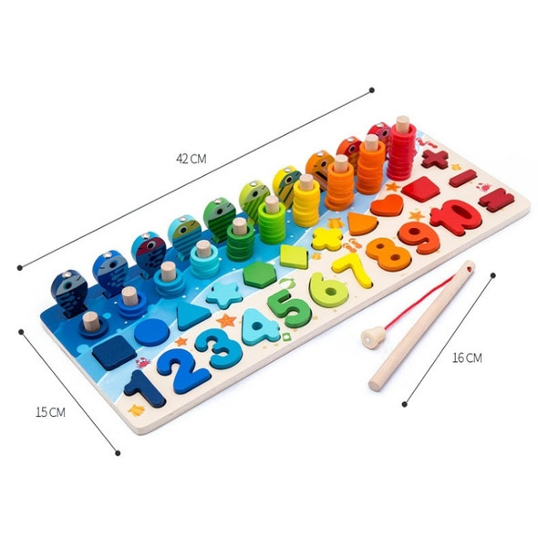 Numbers Cognition Building Blocks Magnetic Fishing Educational Toy For Children, Style: Ocean 5-in-1