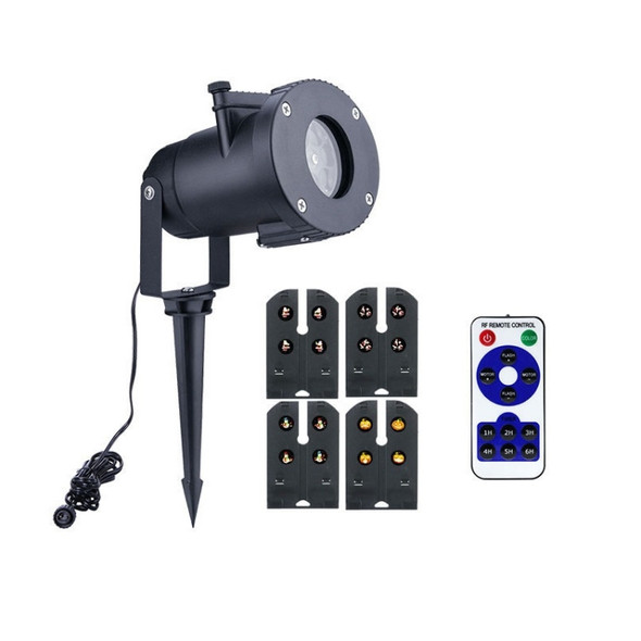 4W LED Christmas Animation Projection Lamp Outdoor Waterproof Lawn Decorative Light UK Plug + Remote Control