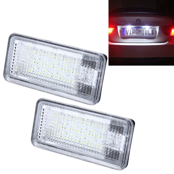 2 PCS License Plate Light with 24 SMD-3528 Lamps for Audi