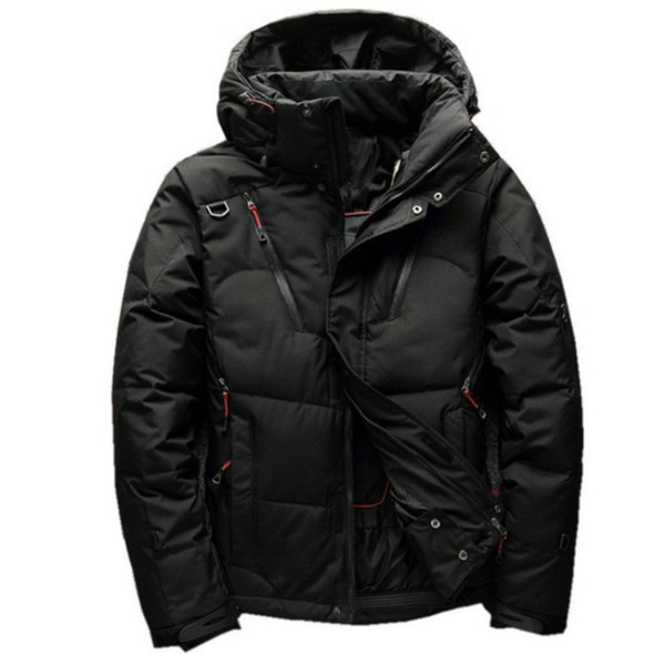 White Duck men coat male Clothing winter Down Jacket Outerwear, Size:XXL(Black)