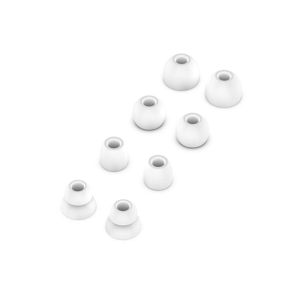 4 Pairs Wireless Earphone Replaceable Silicone Ear Cap Earplugs for Huawei FreeBuds 4i / FreeLace Pro / Active Noise Canceling Earphones 3(White)