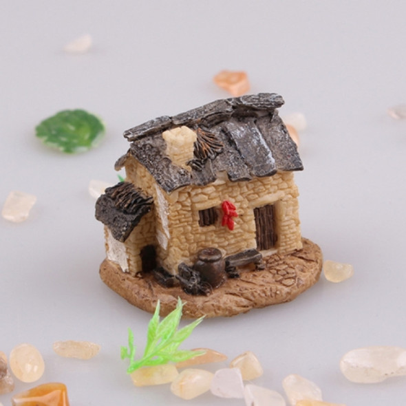 Micro Landscape Potted Bonsai Chinese Stone House Decoration Small Ornaments Color Random Delivery(Section 7 Size: 3.9x3.3 cm)