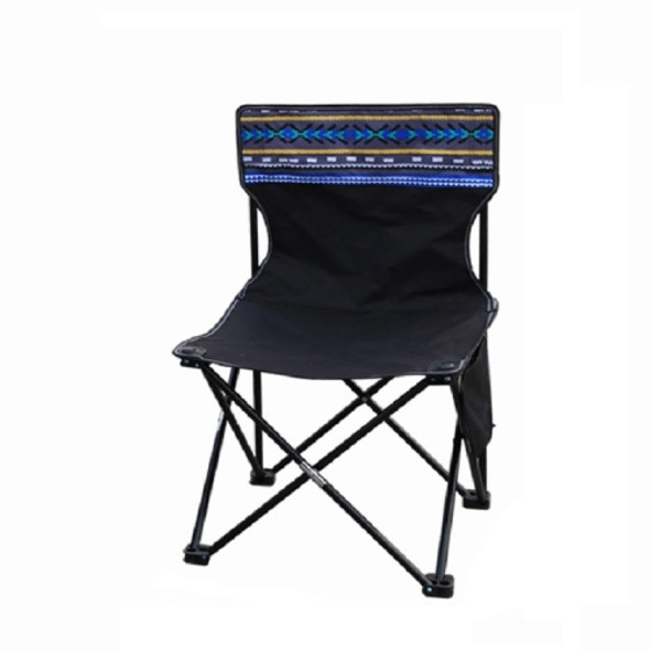 Camping Travel Outdoor Folding Chair Portable Fishing Chair, Specification:Black 37x37x60cm